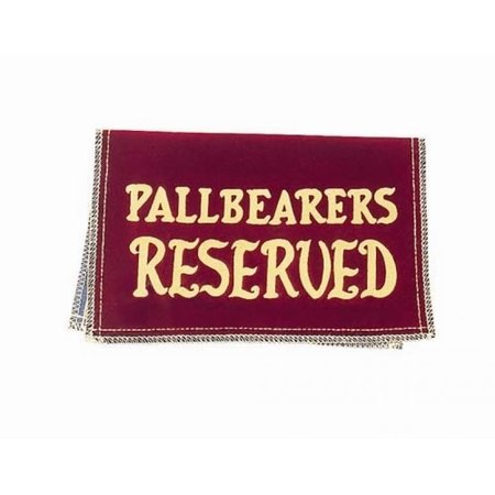 AFS Velvet Reserved Seat Signs - Reserved Pallbearer 5711113